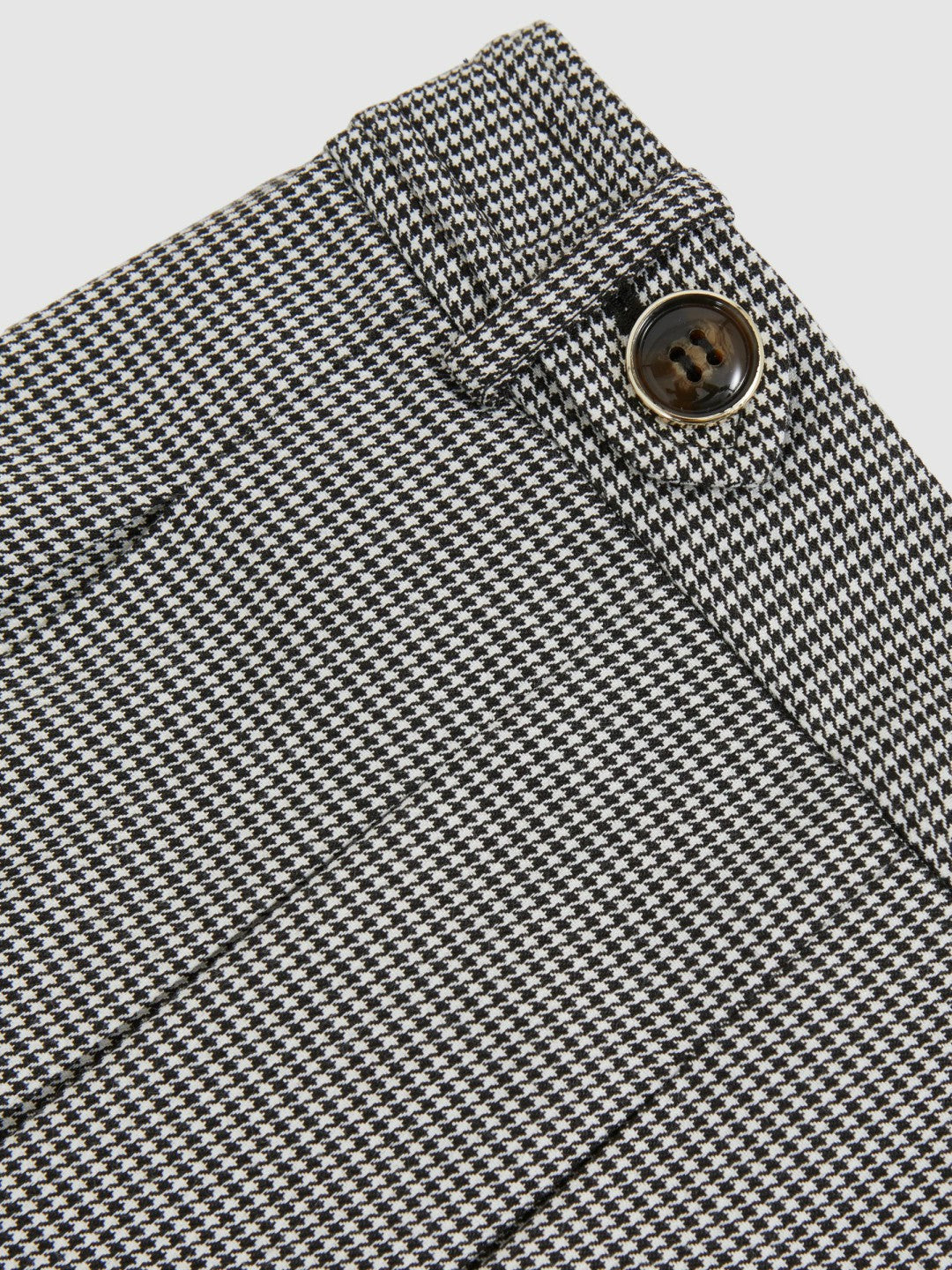 Houndstooth-Check Pleated Skirt in Black/White | Reiss Children & Baby Featured