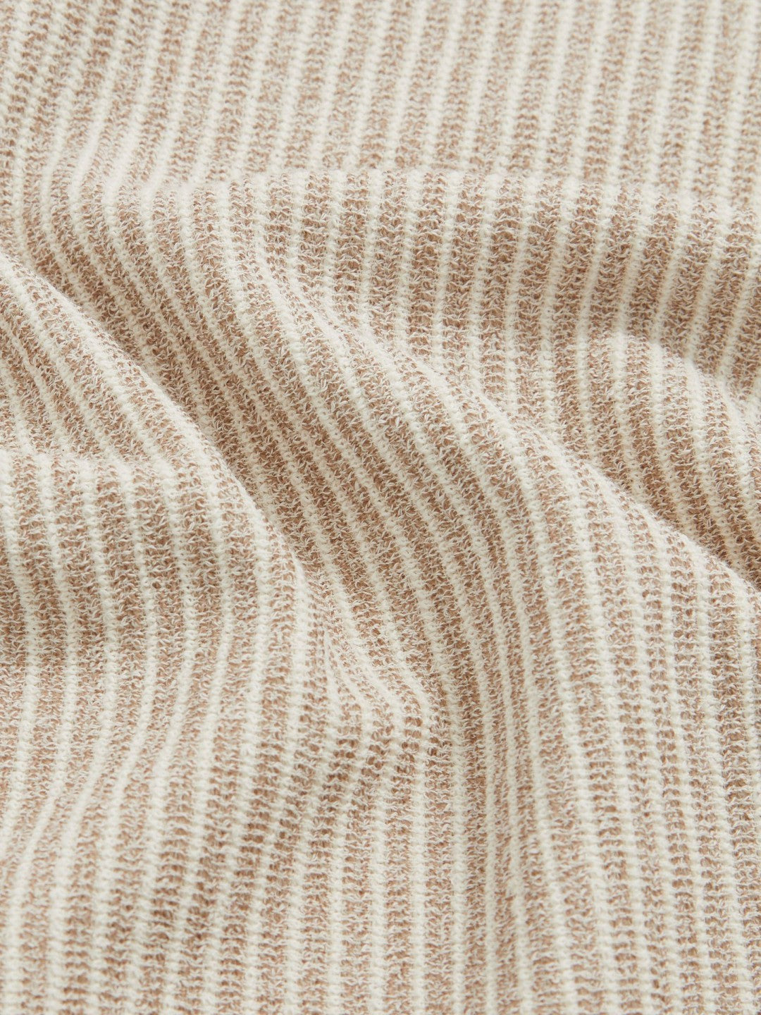Cotton-Blend Stripe Polo Shirt in Ecru/Taupe Brown | Reiss Men Featured