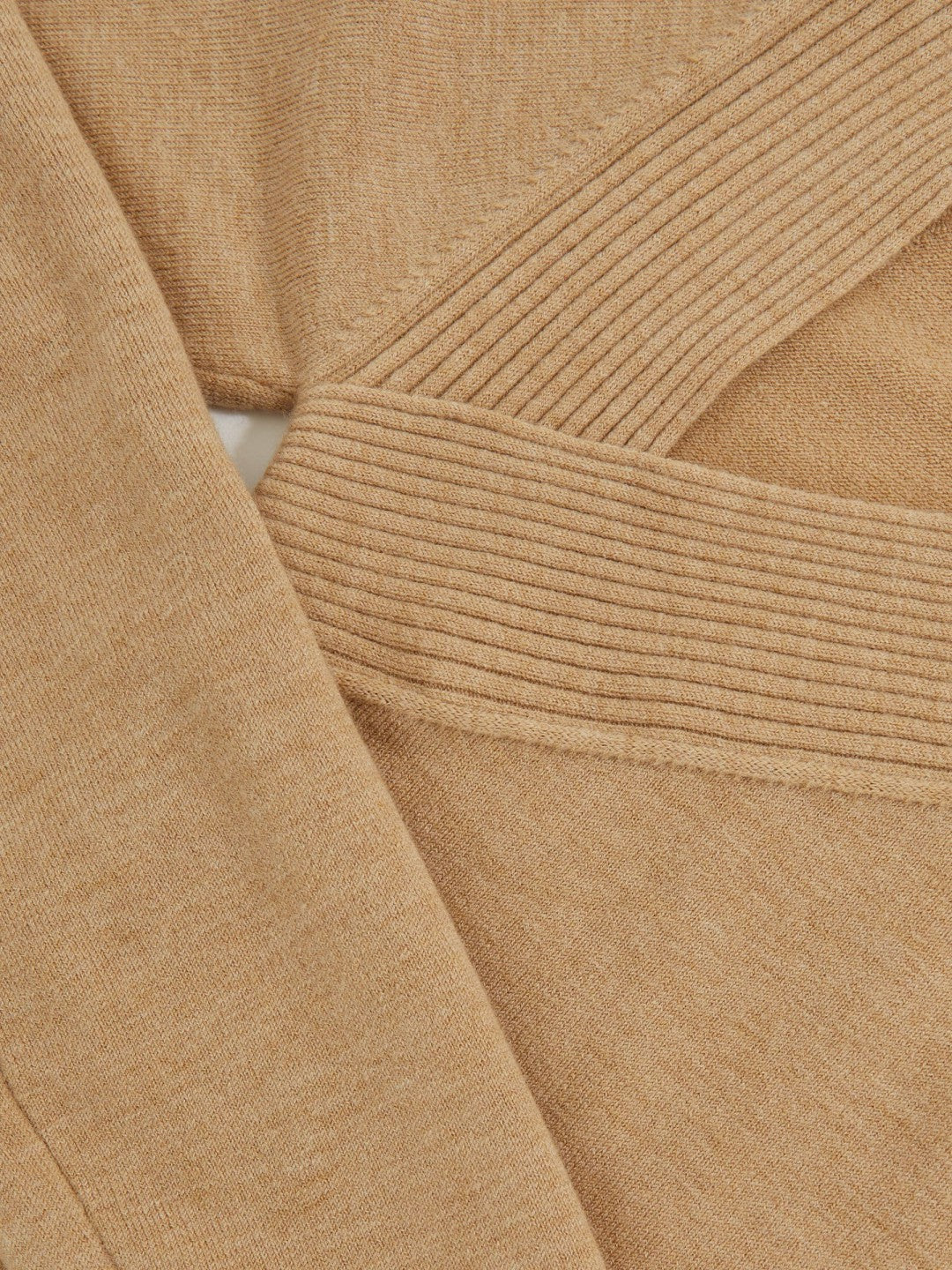 Wool-Blend Asymmetric Knit Top in Camel | Reiss Women Best Seller
