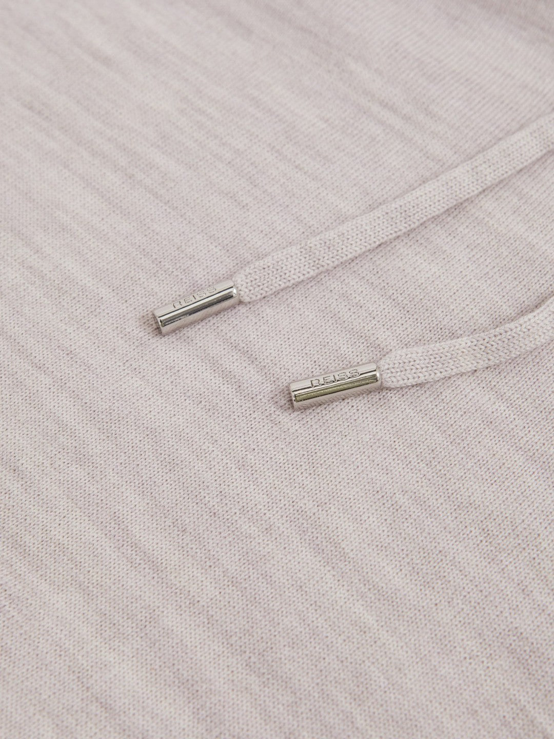 Merino Wool Drawstring Hoodie in Wicker Brown Melange | Reiss Men Trending