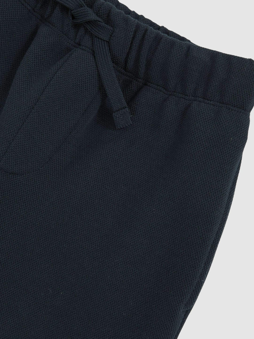 Cotton-Blend Textured Cuffed Joggers in Navy | Reiss Children & Baby Exclusive