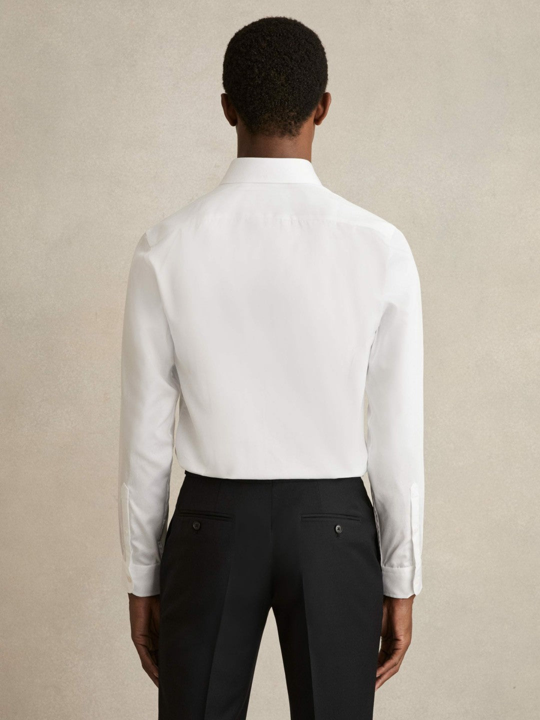 Regular Fit Cotton Sateen Striped Shirt in White | Reiss Men Trending