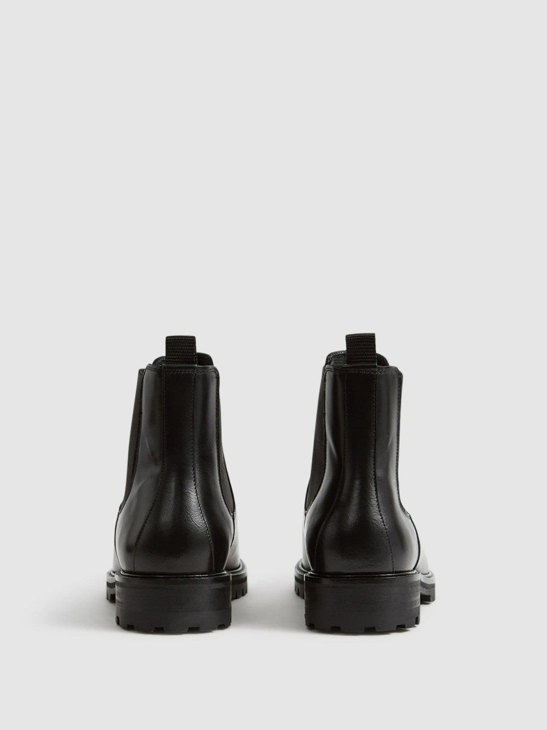Leather Chelsea Boots in Black | Reiss Men Exclusive