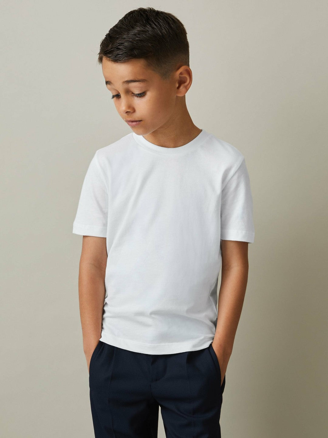 9-13 yrs Three Pack Of Crew Neck T-Shirts in White | Reiss Children & Baby Popular
