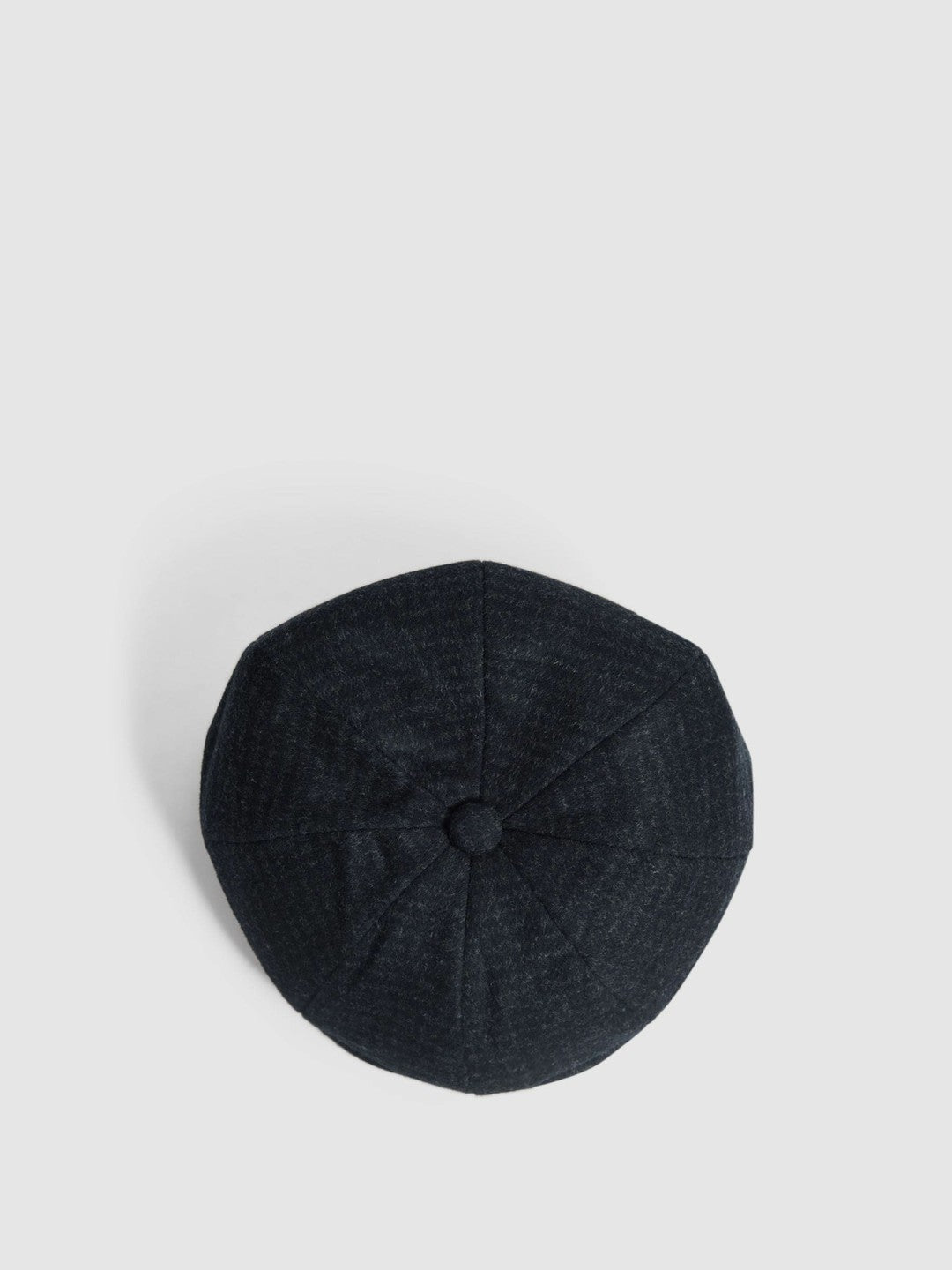 Wool Blend Baker Boy Cap in Navy | Reiss Men Popular
