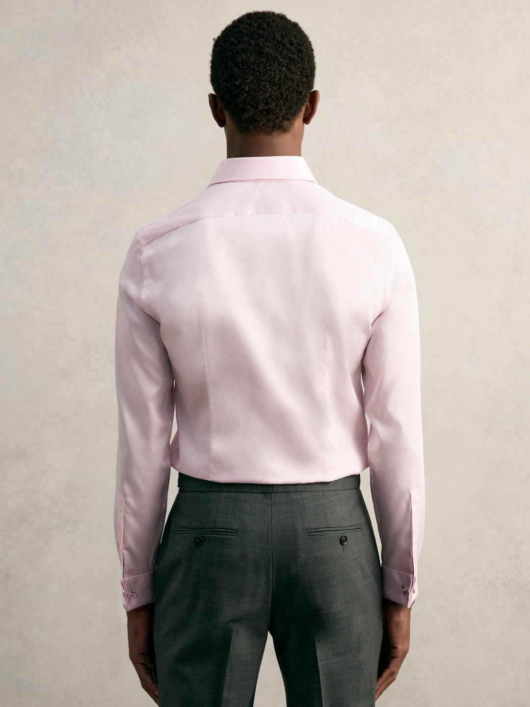 Slim Fit Slim-Fit Cotton-Sateen Shirt in Pink | Reiss Men Trending
