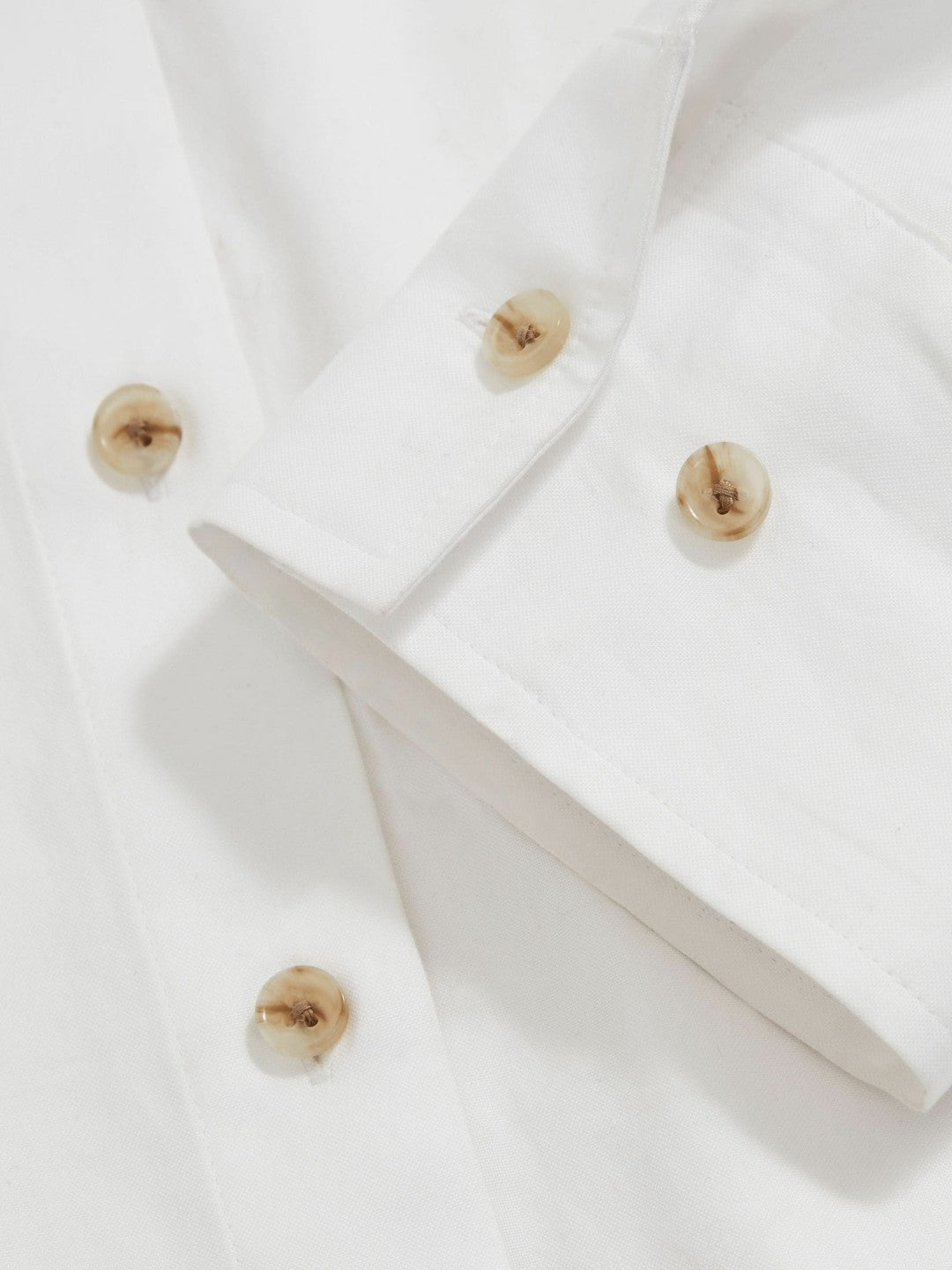 Cotton Button Through Oxford Shirt in White | Reiss Women Featured