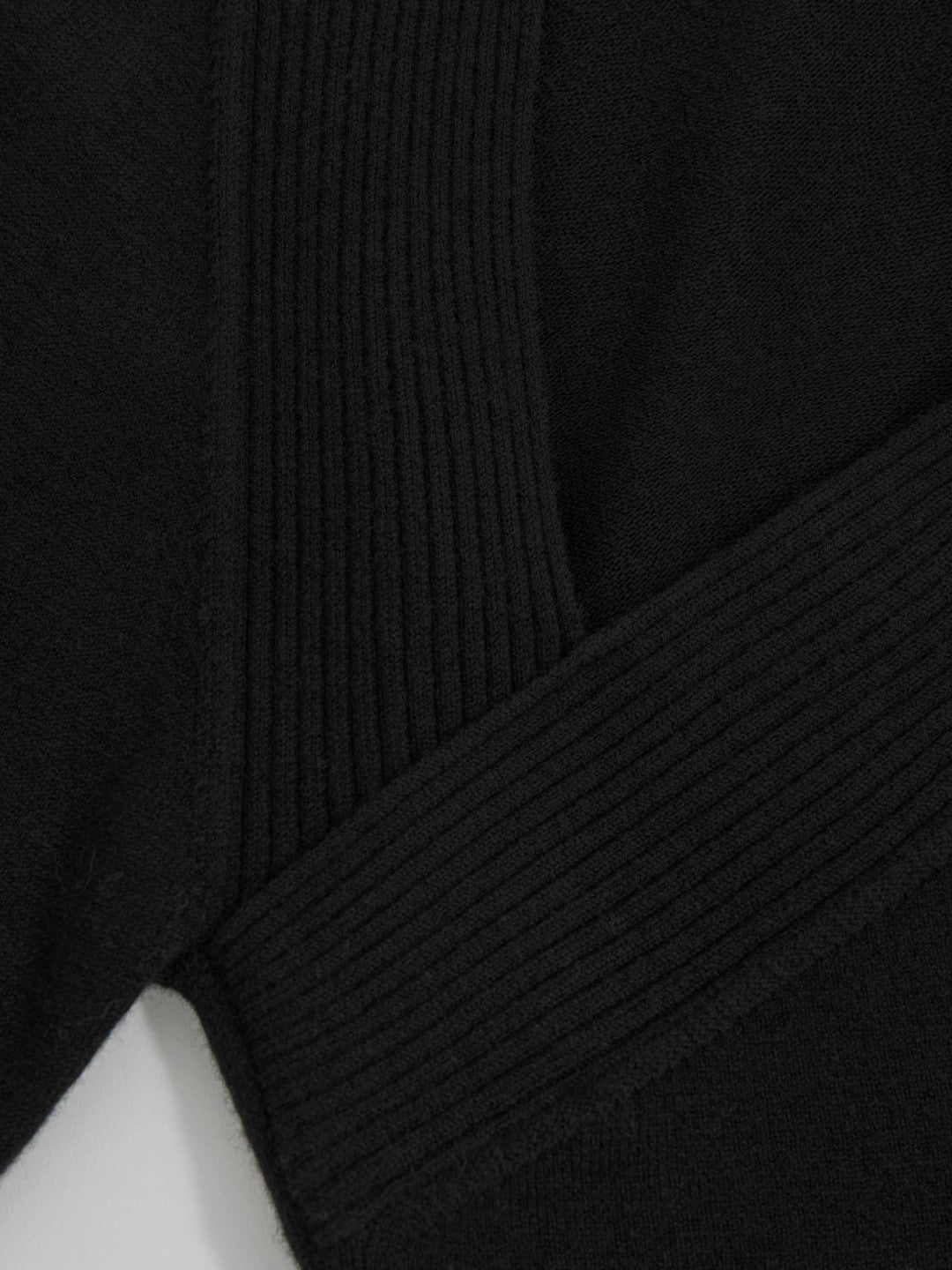 Wool-Blend Asymmetric Knit Top in Black | Reiss Women Signature