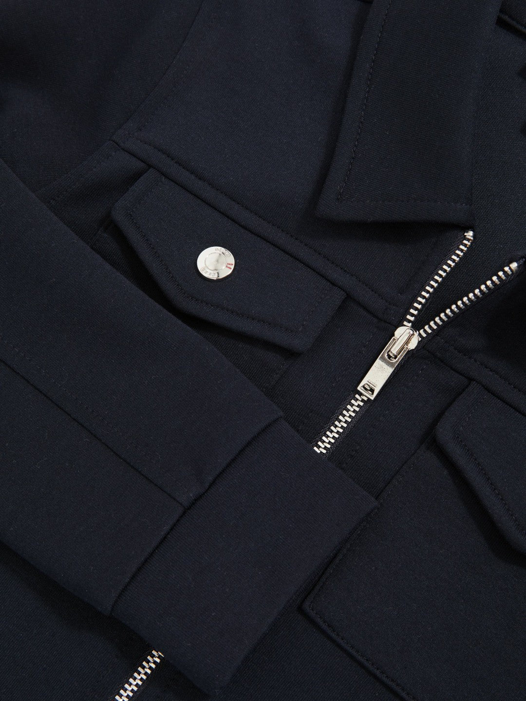 9-13 yrs Interlock Zip Through Overshirt in Navy Blue | Reiss Children & Baby Exclusive
