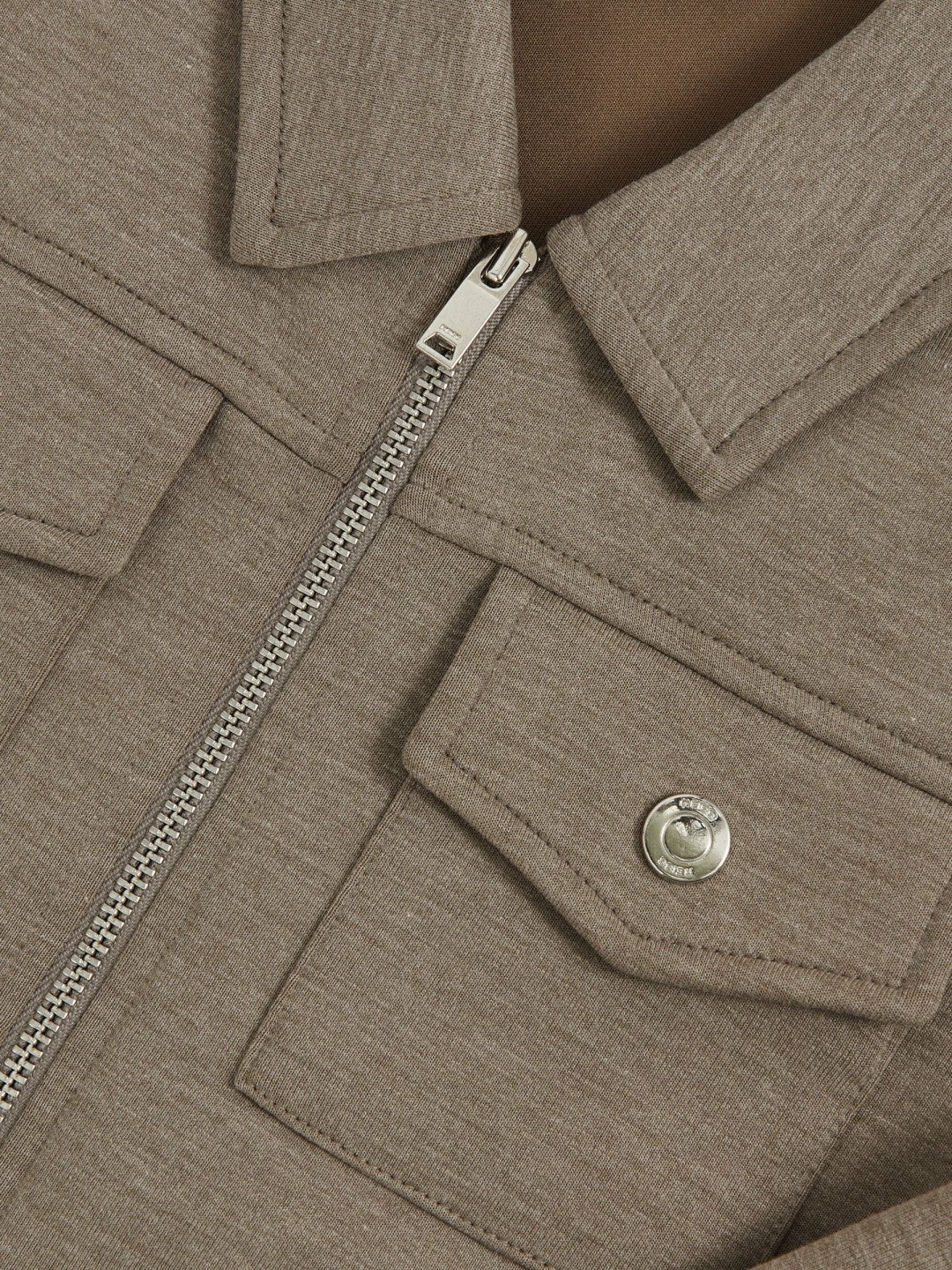 3-9 yrs Interlock Zip-Through Overshirt in Taupe Brown | Reiss Children & Baby Best Seller