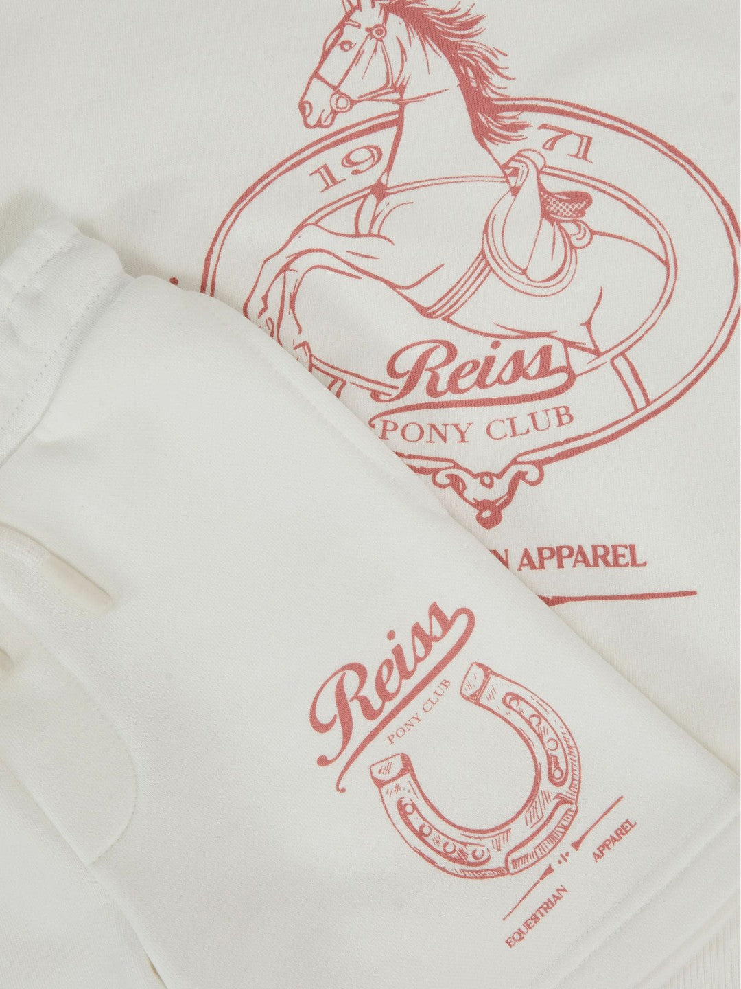Pony Club Sweatshirt and Shorts Set in Ecru | Reiss Children & Baby Exclusive