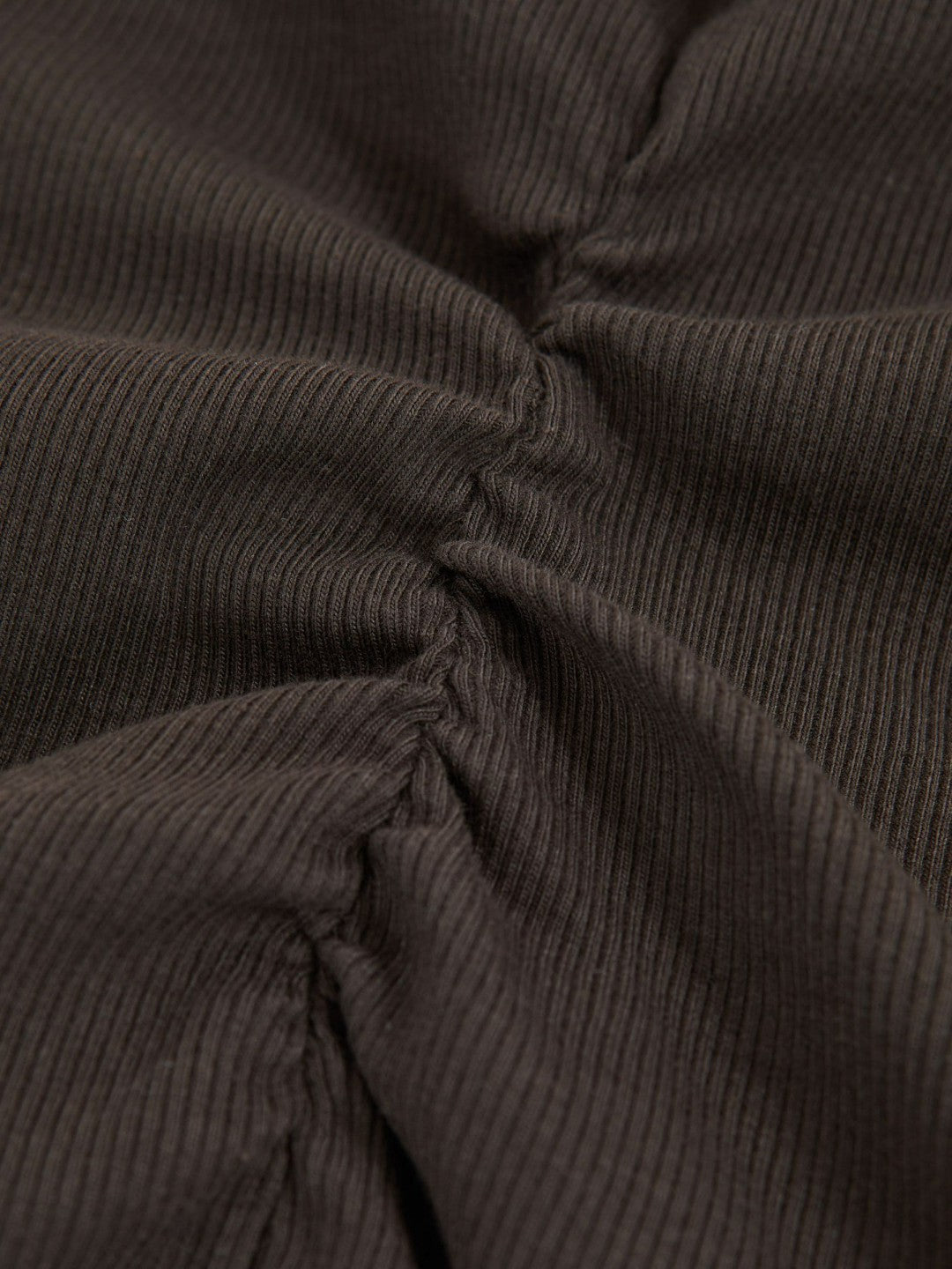 Ribbed Ruched Waist Vest in Chocolate | Reiss Women Premium