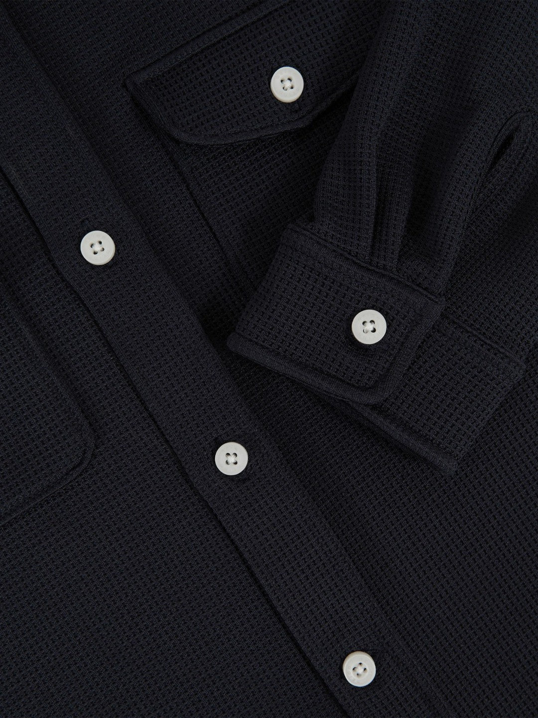 13-14 yrs Waffle-Textured Twin-Pocket Overshirt in Navy | Reiss Children & Baby Best Seller