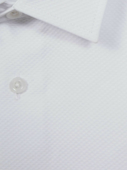 3-9 yrs Slim Fit Textured Bib Dinner Shirt in White | Reiss Children & Baby Signature