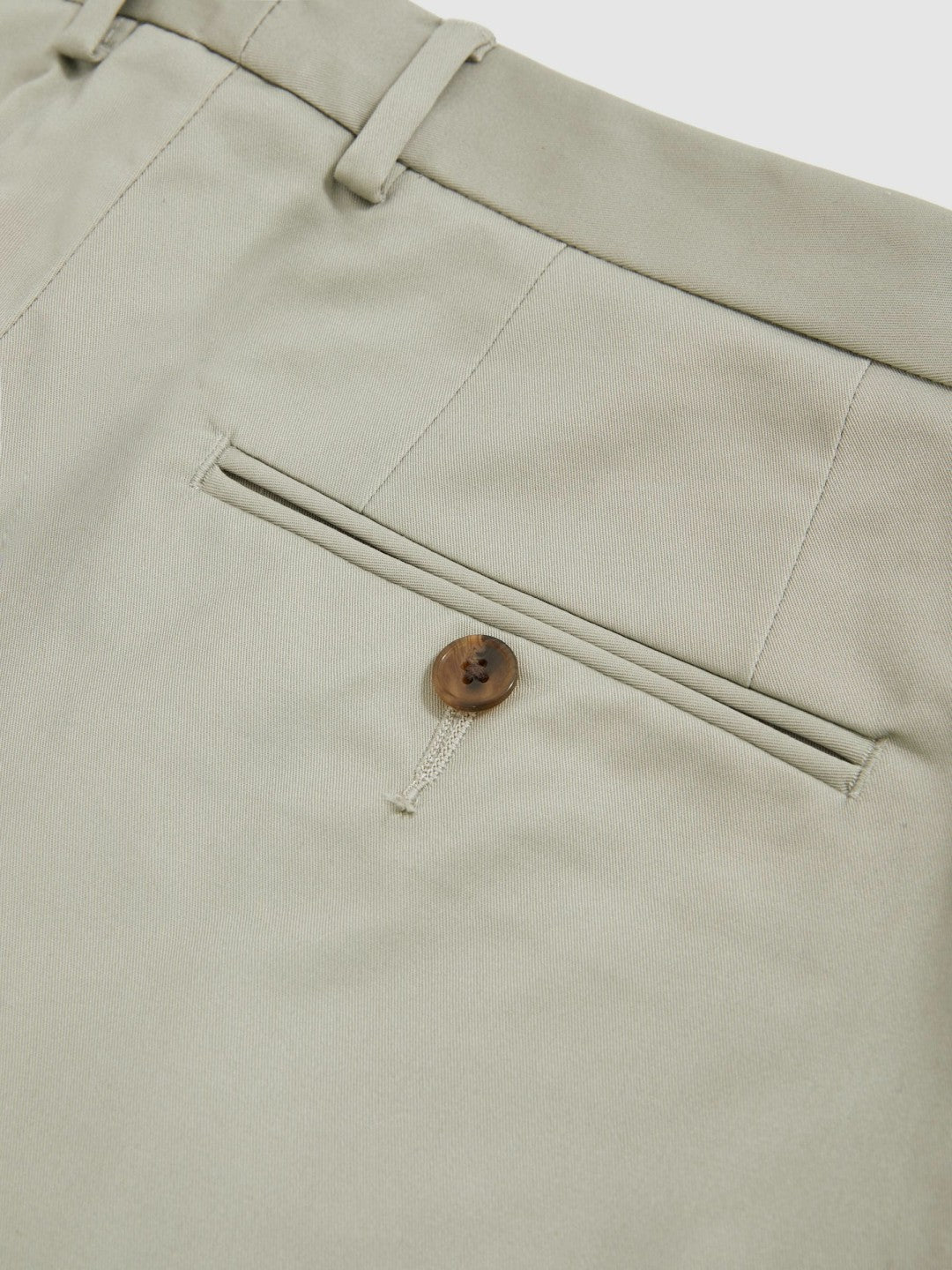 Cotton Chino Shorts With Stretch in Soft Sage | Reiss Men Exclusive