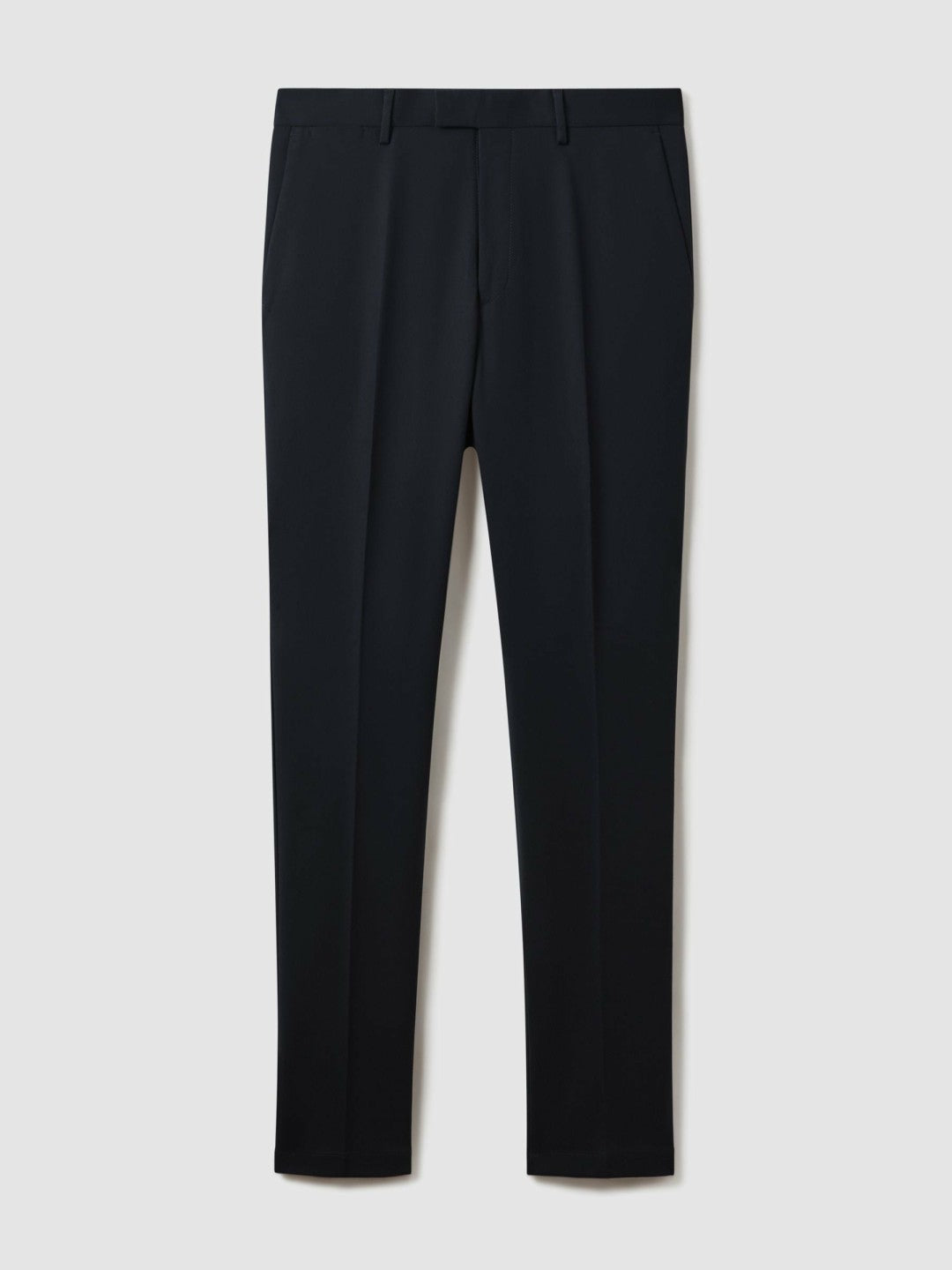 Slim Fit Cotton Blend Chinos in Navy | Reiss Men Exclusive