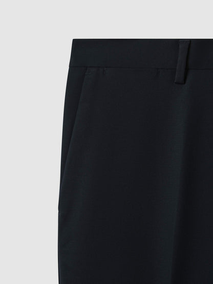 Slim Fit Cotton Blend Chinos in Navy | Reiss Men Exclusive