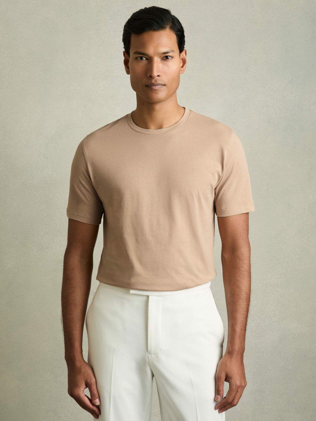 Cotton-Jersey Crew-Neck T-shirts 3 Pack in Neutral | Reiss Men Signature