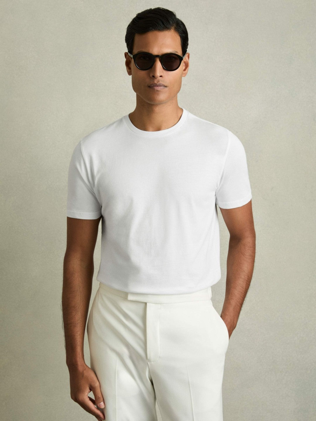 Cotton-Jersey Crew-Neck T-shirts 3 Pack in Neutral | Reiss Men Signature