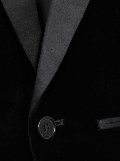 9-14 yrs Single Breasted Velvet Blazer in Black | Reiss Children & Baby Featured