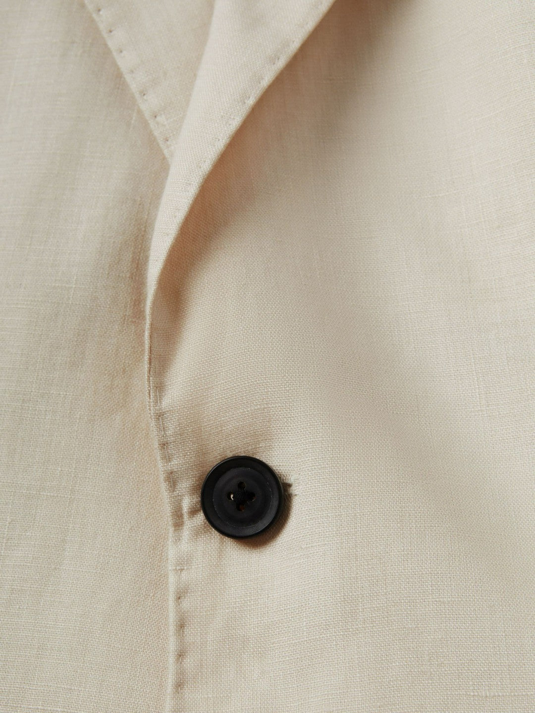 Slim-Fit Single Breasted Linen Blazer in Stone | Reiss Men Premium
