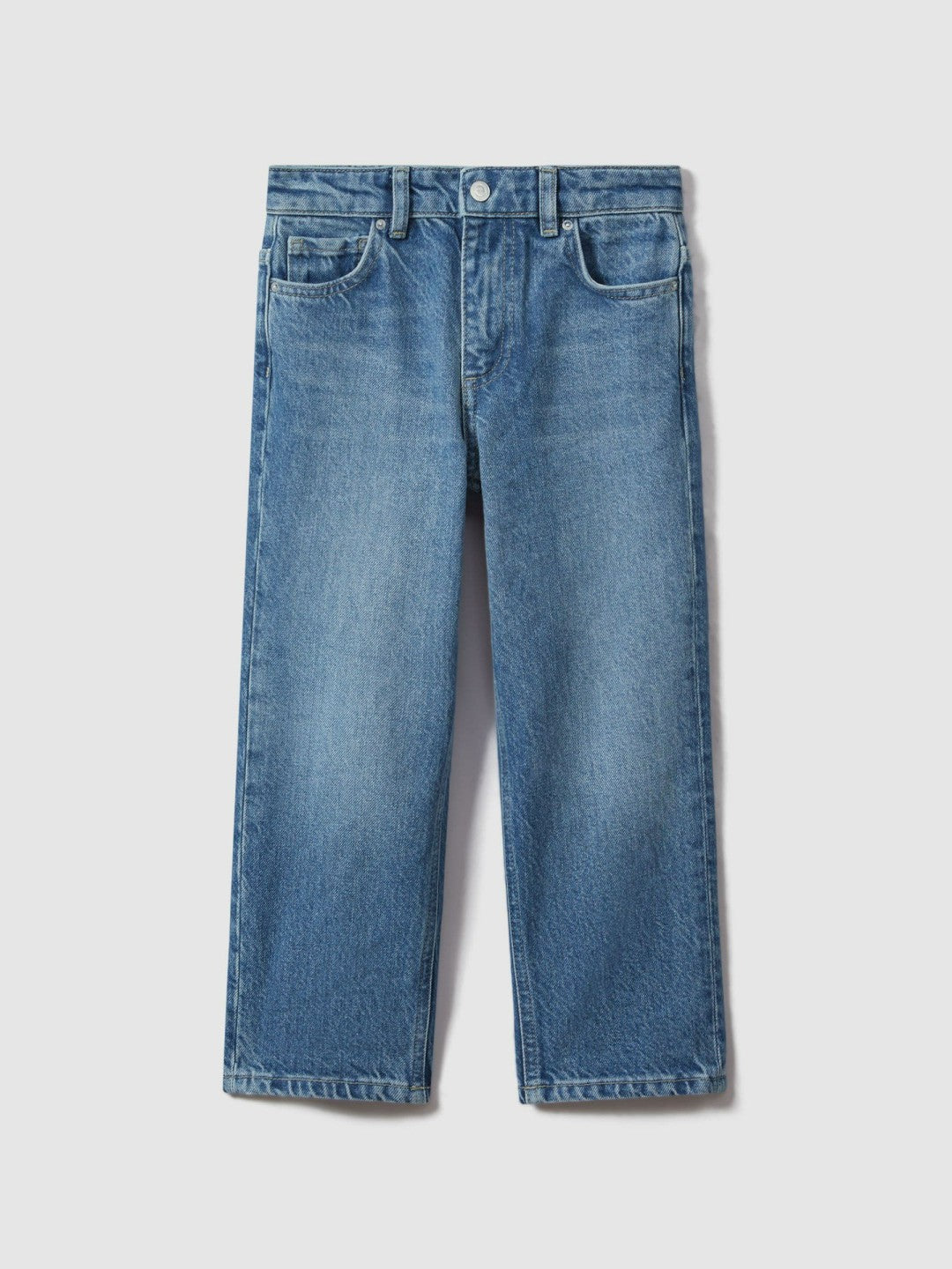 3-9 yrs Loose Fit Adjuster Jeans in Mid Blue | Reiss Children & Baby New