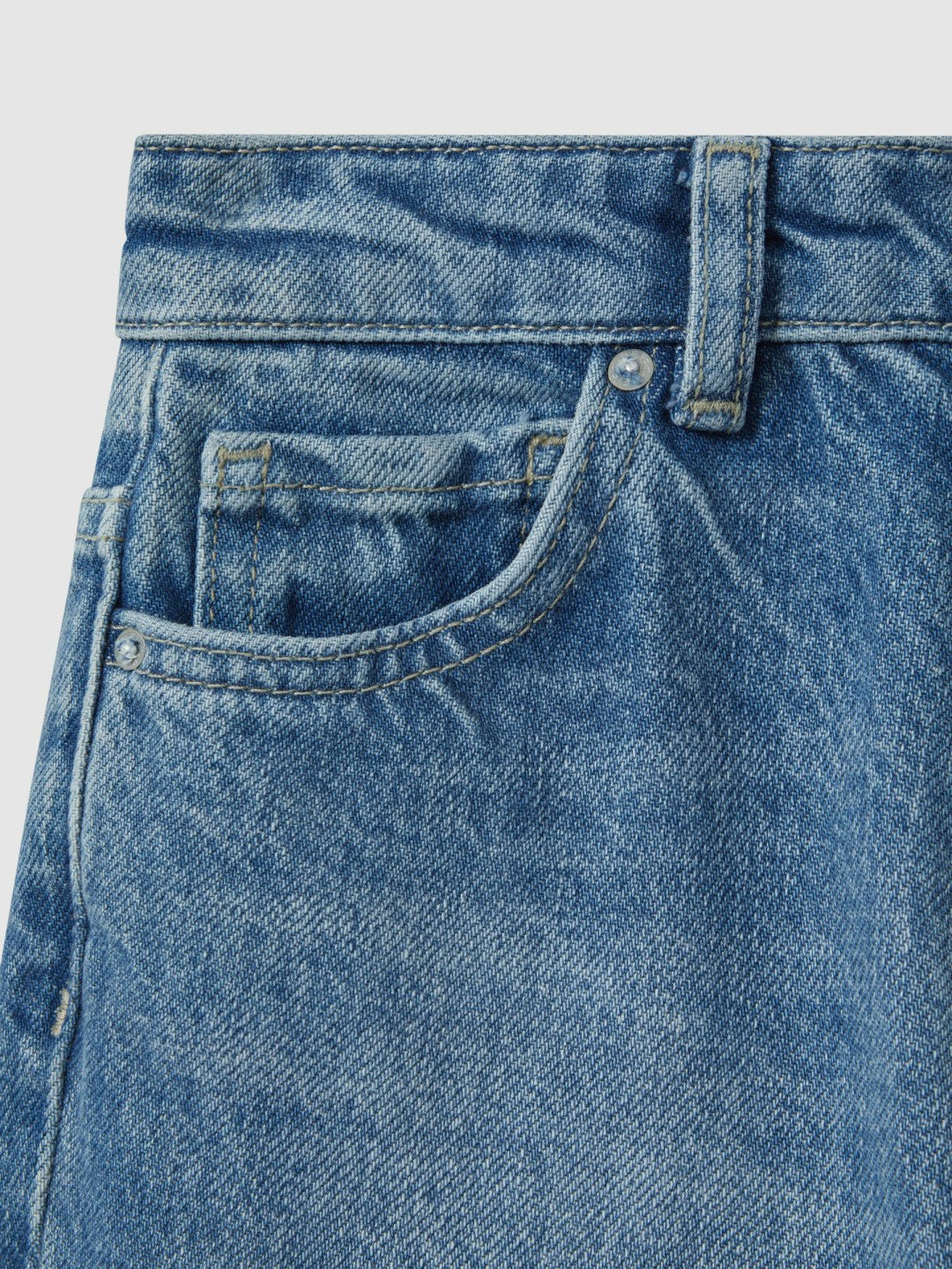 3-9 yrs Loose Fit Adjuster Jeans in Mid Blue | Reiss Children & Baby New