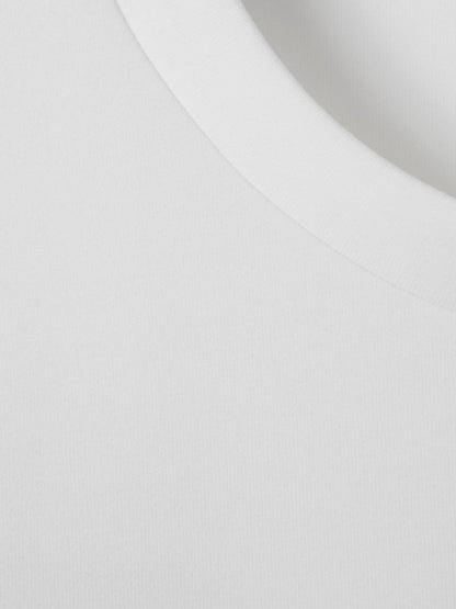 Interlock Jersey Crew Neck T-Shirt in White | Reiss Men Featured