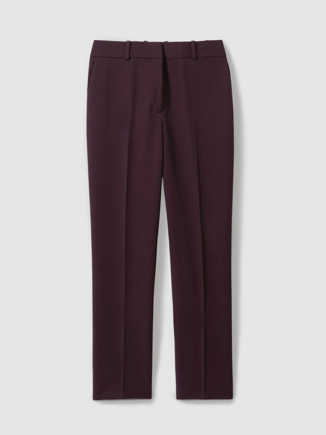 Slim Fit Suit Trousers in Berry | Reiss Women Exclusive