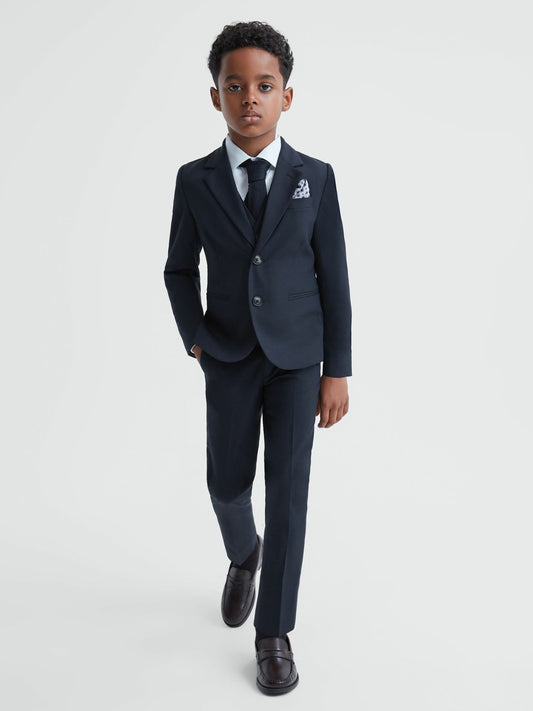 9-14 yrs Wool Blend Single Breasted Blazer in Navy | Reiss Children & Baby Exclusive