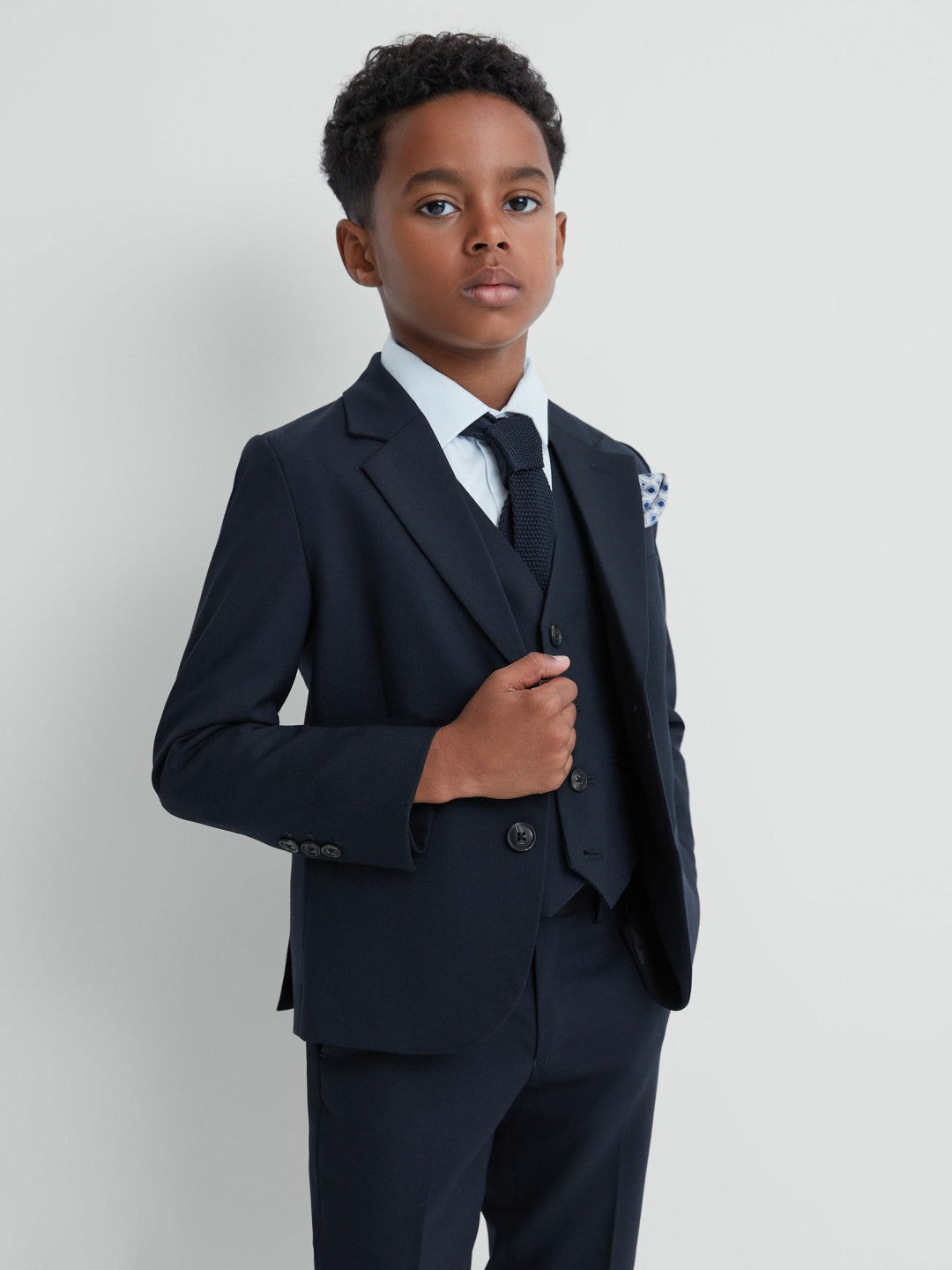 9-14 yrs Wool Blend Single Breasted Blazer in Navy | Reiss Children & Baby Exclusive