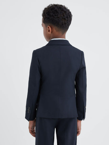 9-14 yrs Wool Blend Single Breasted Blazer in Navy | Reiss Children & Baby Exclusive