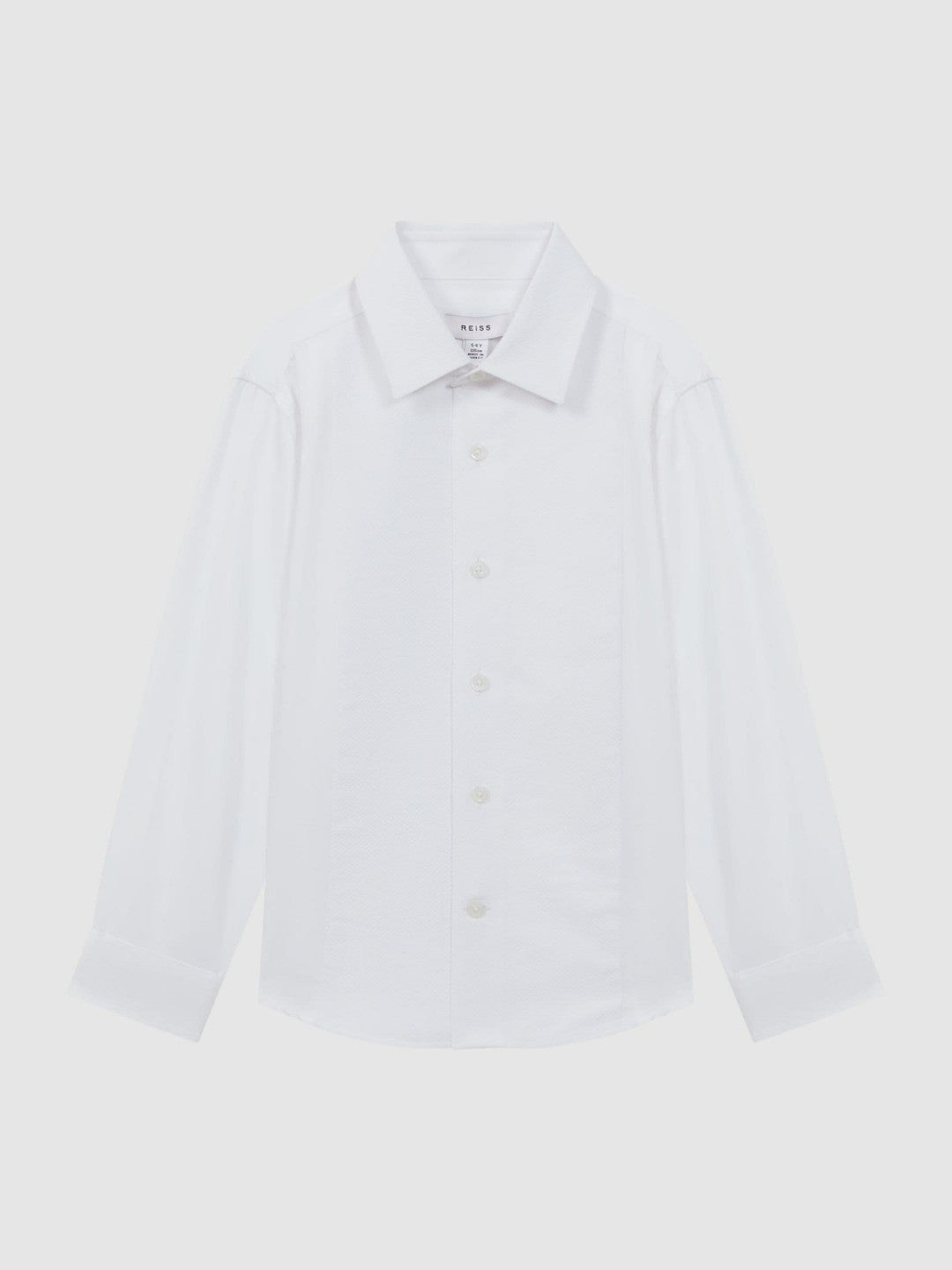 9-14 yrs Slim Fit Textured Bib Dinner Shirt in White | Reiss Children & Baby Trending