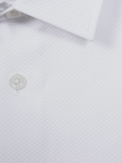 9-14 yrs Slim Fit Textured Bib Dinner Shirt in White | Reiss Children & Baby Trending