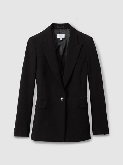 Petite Tailored Single Breasted Suit Blazer in Black | Reiss Women Popular