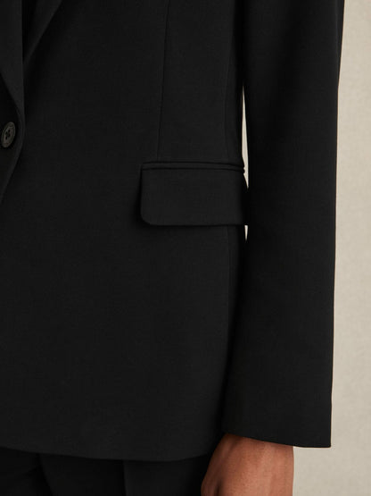 Petite Tailored Single Breasted Suit Blazer in Black | Reiss Women Popular