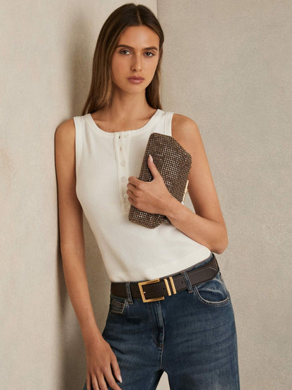 Embellished Clutch Bag in Gold | Reiss Women Best Seller