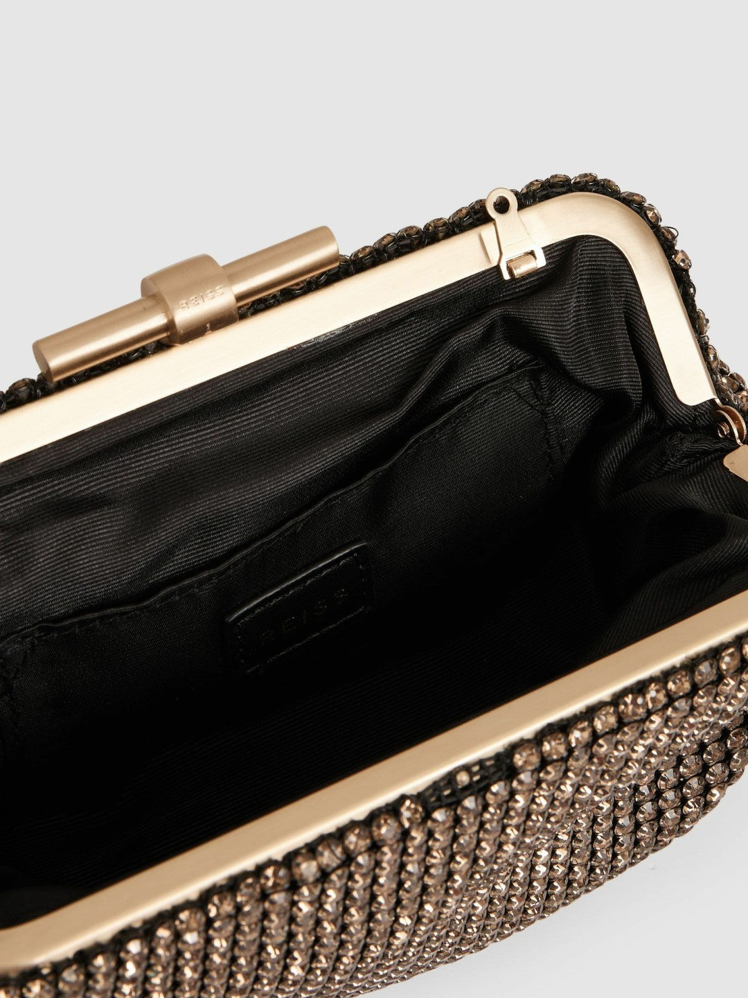 Embellished Clutch Bag in Gold | Reiss Women Best Seller