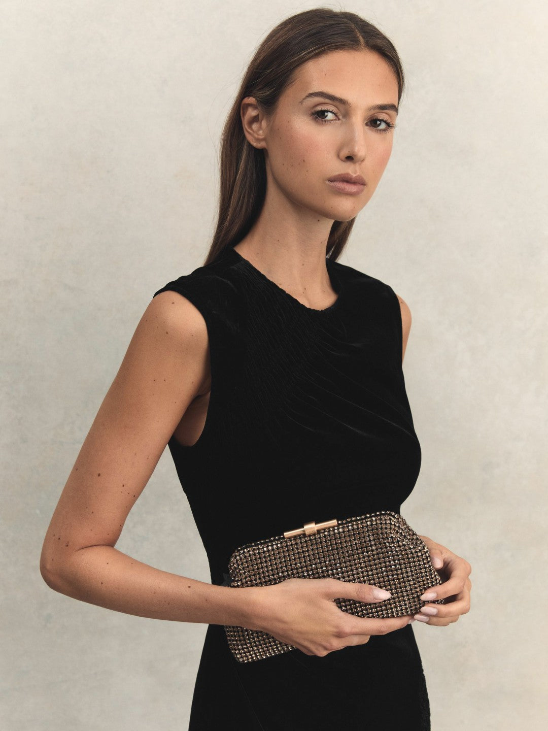 Embellished Clutch Bag in Gold | Reiss Women Best Seller
