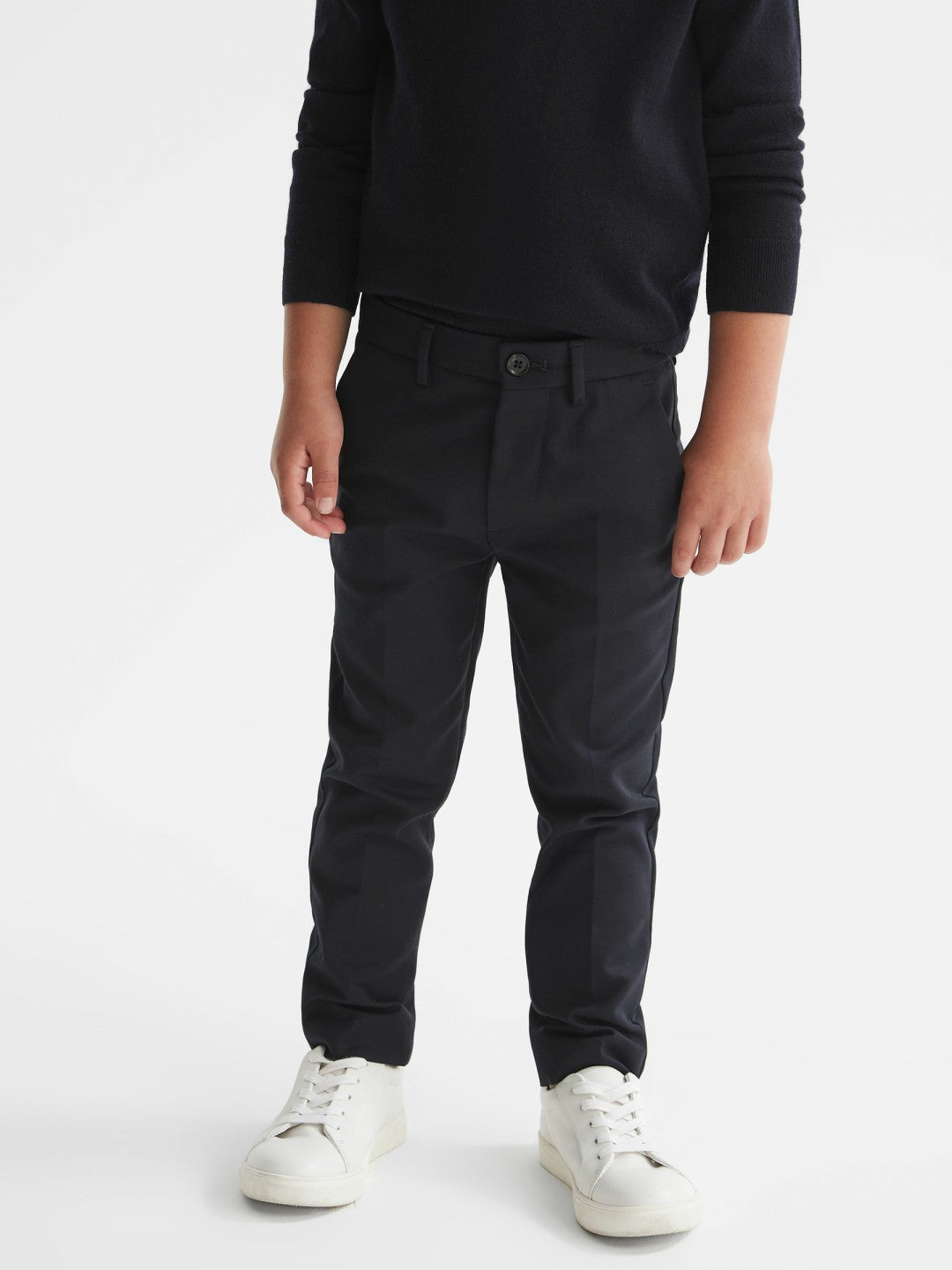 9-14 yrs Slim Fit Chinos in Navy | Reiss Children & Baby Trending