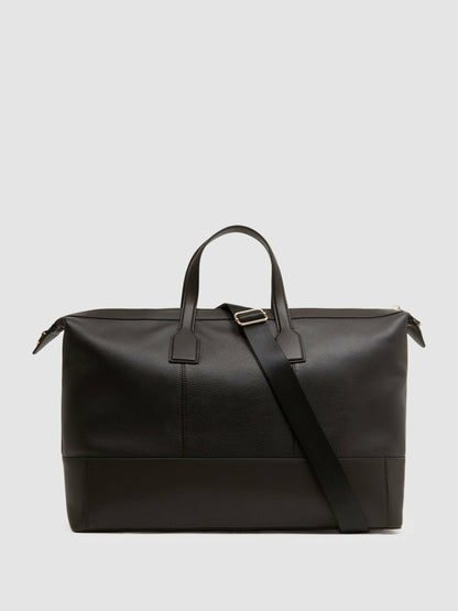 Leather Holdall in Chocolate | Reiss Men Trending