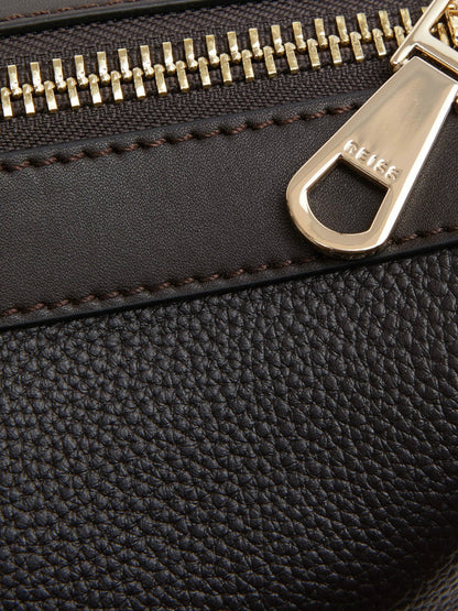 Leather Holdall in Chocolate | Reiss Men Trending