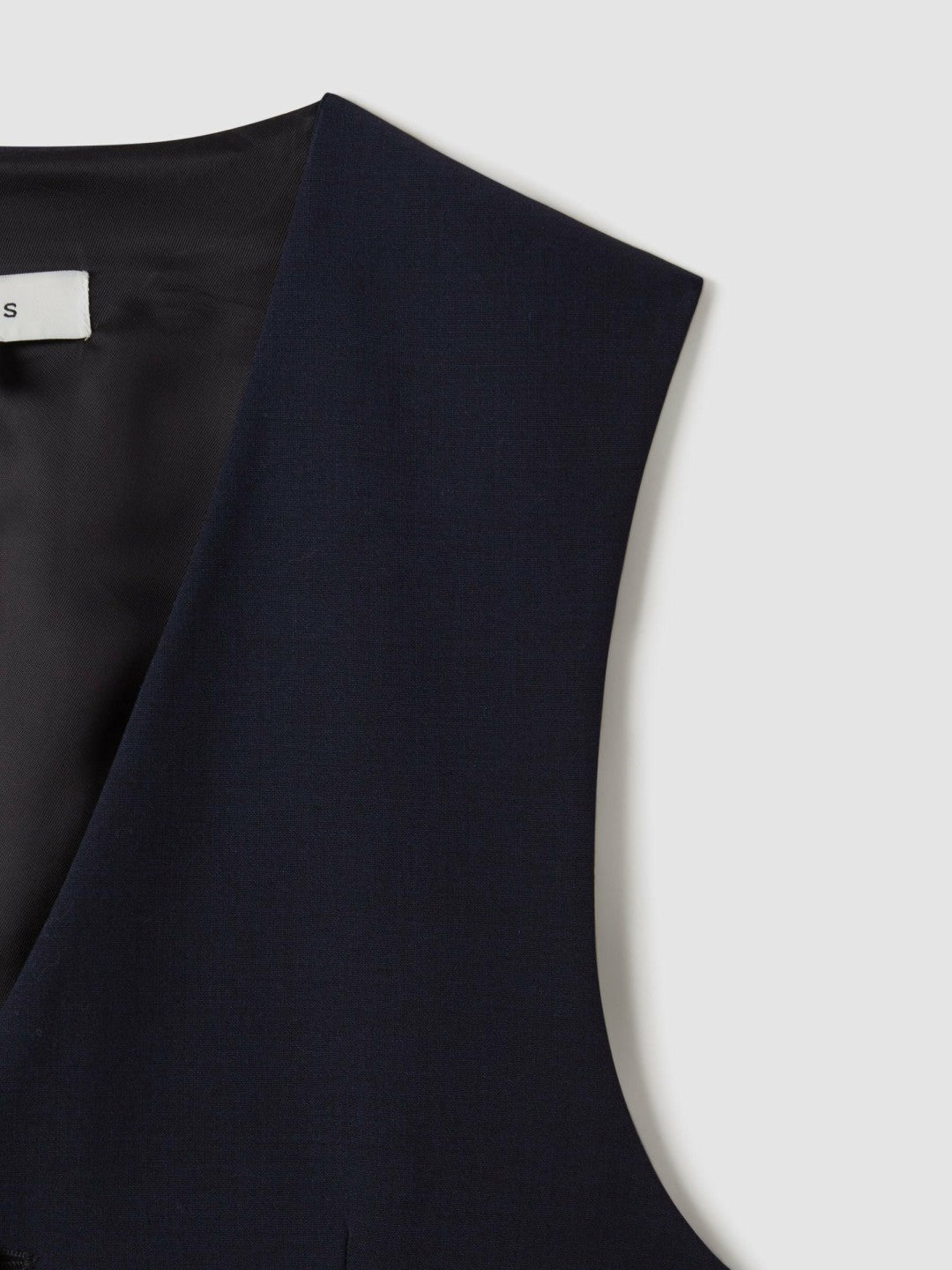 Modern Fit Wool Blend Waistcoat in Navy | Reiss Men Popular