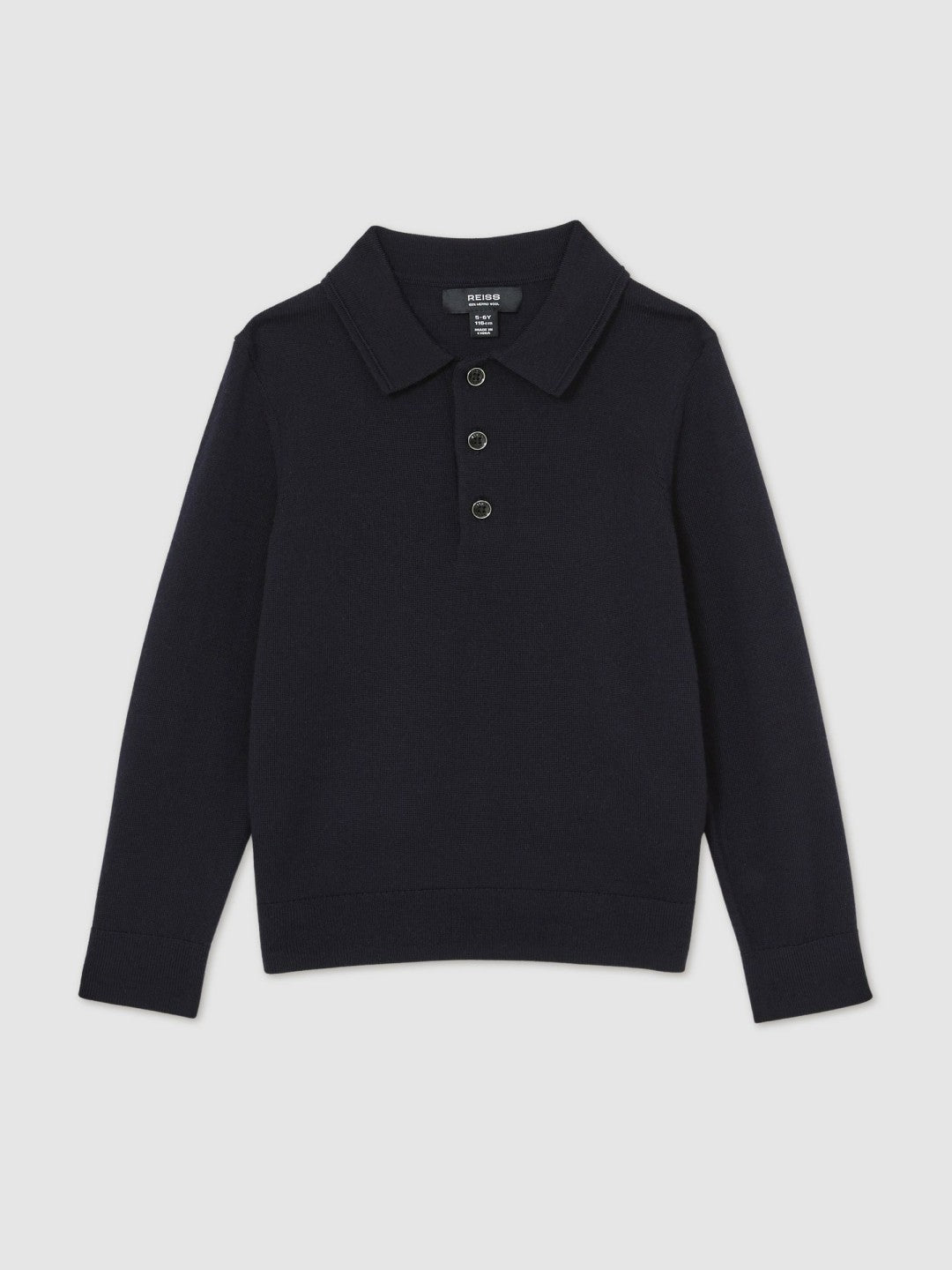 3-9 yrs Merino Wool Polo Shirt in Navy | Reiss Children & Baby Featured