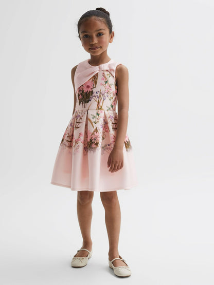 Senior Scuba Floral Printed Dress in Multi | Reiss Children & Baby Trending