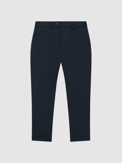 9-14 yrs Wool Blend Adjustable Trousers in Navy | Reiss Children & Baby Trending