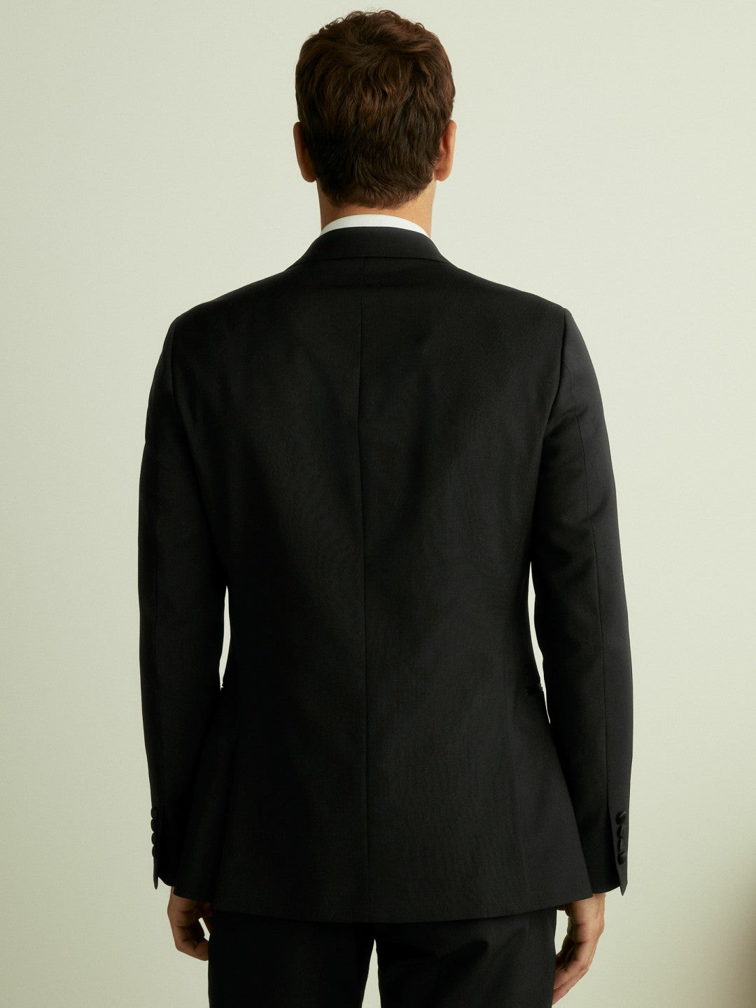 Double Breasted Tuxedo Slim Fit Jacket in Black | Reiss Men Popular