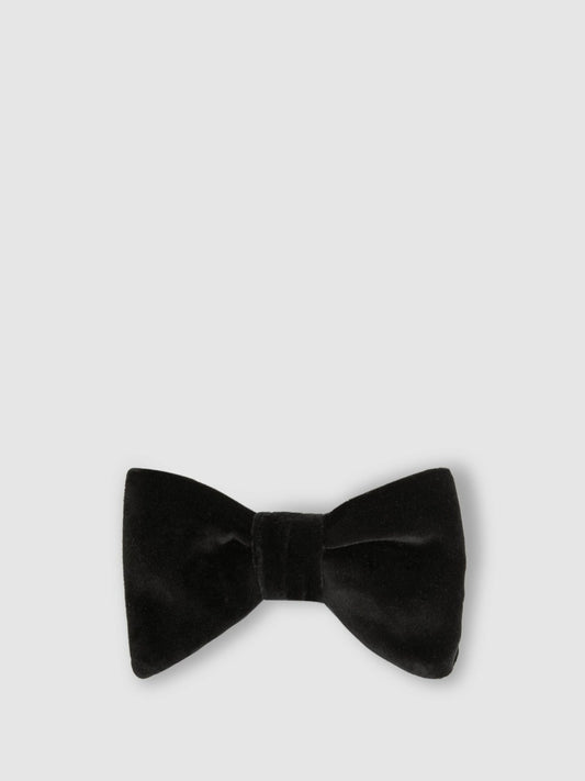 Velvet Bow Tie in Black | Reiss Men Premium
