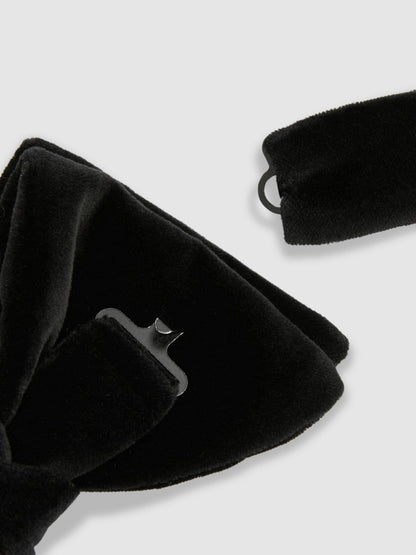 Velvet Bow Tie in Black | Reiss Men Premium