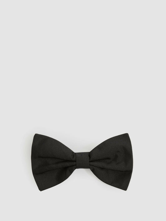Grosgrain Silk Bow Tie in Black | Reiss Men Signature
